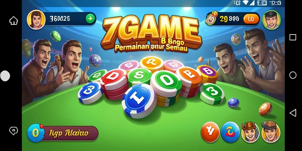Screenshot gameplay 7GAME menampilkan keseruan bermain Bingo.