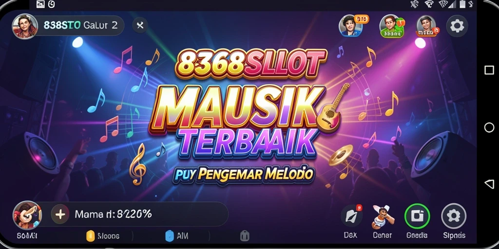 Tampilan gameplay seru dalam 8368SLOT dengan musik yang menggugah semangat.