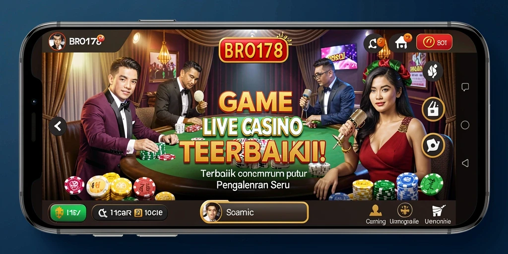 Tampilan gameplay Live Casino yang mengesankan dan interaktif.