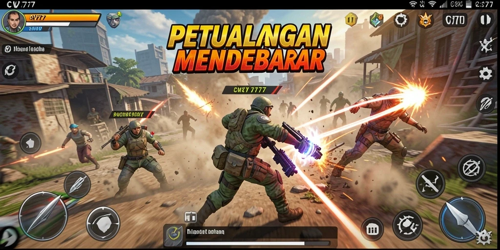 Screenshot menampilkan momen menegangkan dalam CV777.
