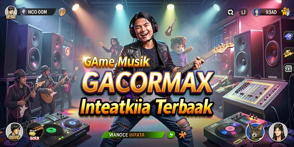 Tampilan menyerupai gameplay musik yang interaktif dan menarik.
