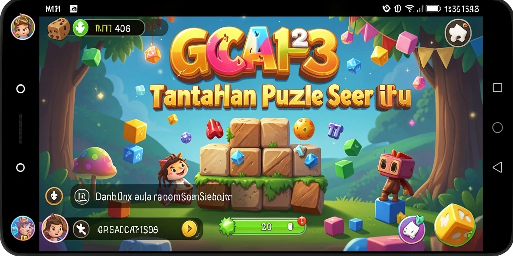 Screenshot utama GOCAP123 menampilkan gameplay puzzle yang seru.