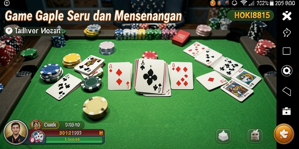 Tampilan antarmuka HOKI8815 dengan gameplay Gaple yang menarik.
