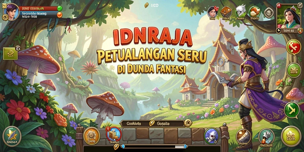 Gameplay IDNRAJA menampilkan aksi seru di dunia petualangan.