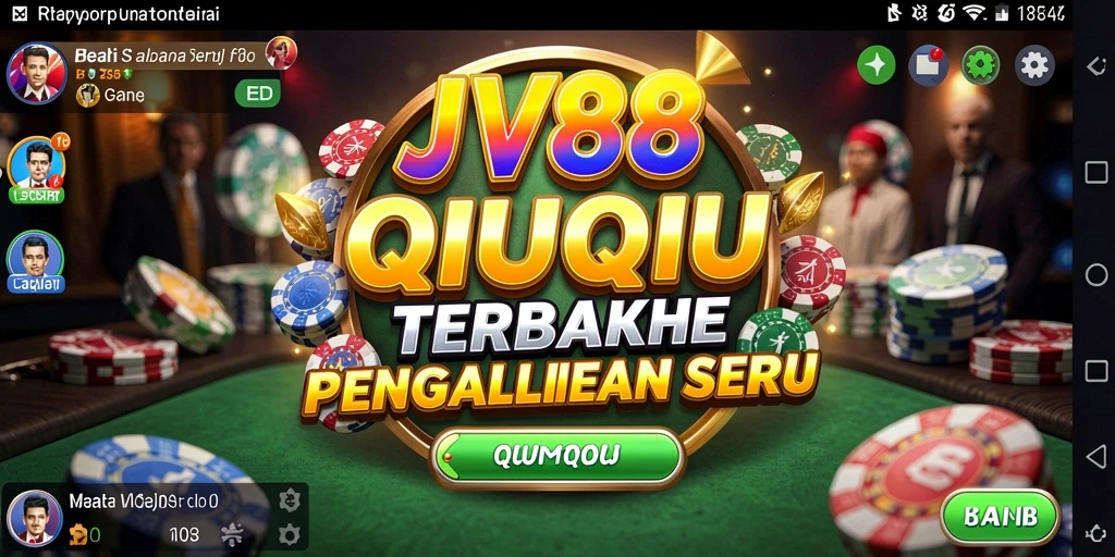 Screenshot menunjukkan momen seru saat bermain QiuQiu di JV88.