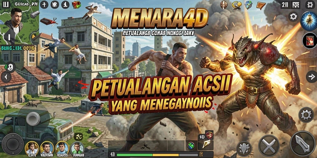 Gameplay seru MENARA4D dengan aksi menegangkan di setiap level.