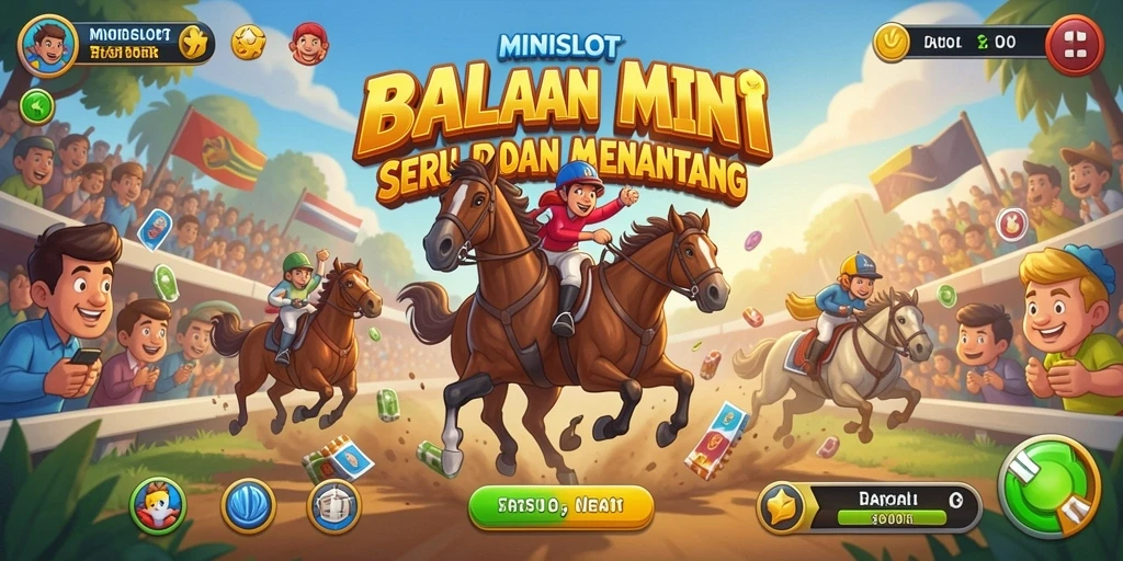 Screenshot gameplay menarik dari <strong>MINISLOT</strong> yang menunjukkan balapan seru.
