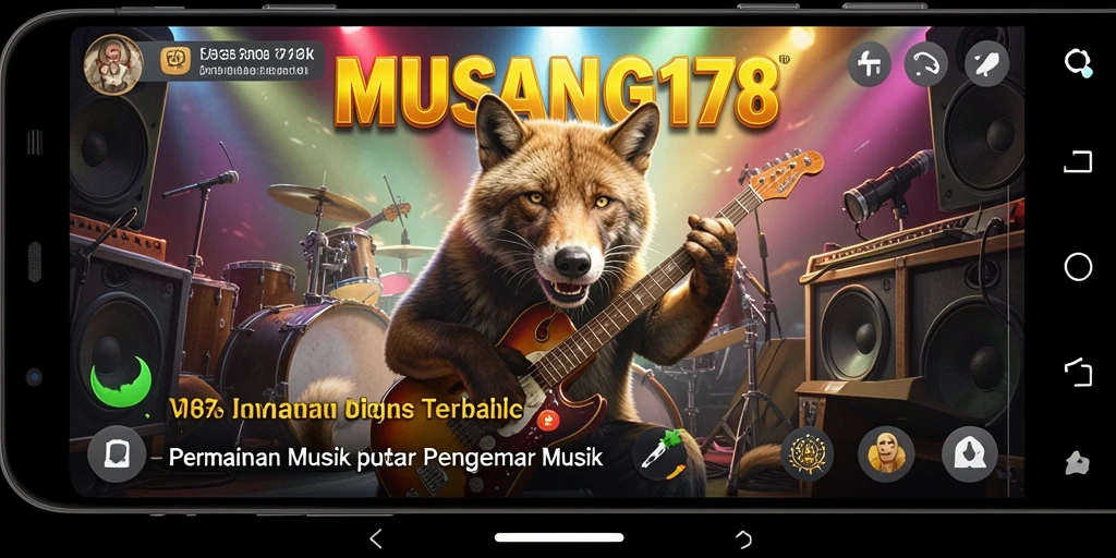 Tampilan gameplay seru dari MUSANG178 dengan berbagai musik.