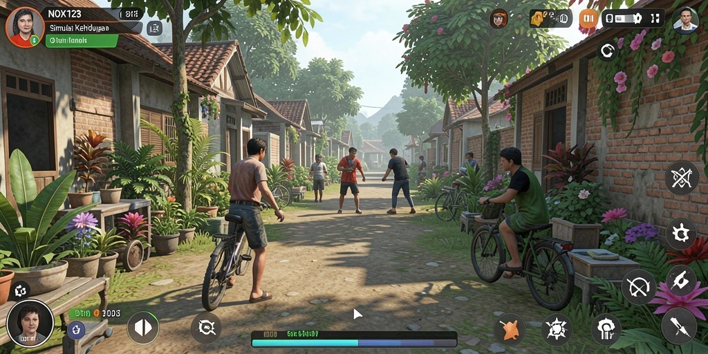 Tampilan gameplay NOX123 yang menarik dan interaktif