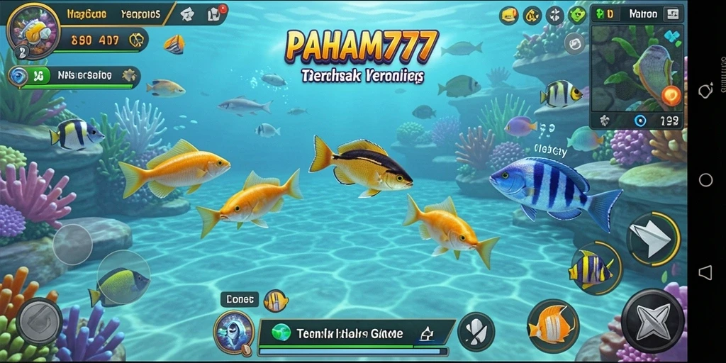 Tampilan menarik saat bermain PAHAM777 di bawah laut.