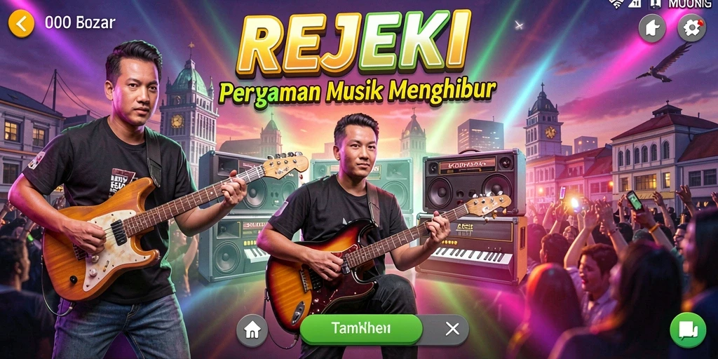 Tampilan gameplay REJEKI yang penuh warna dan interaktif.