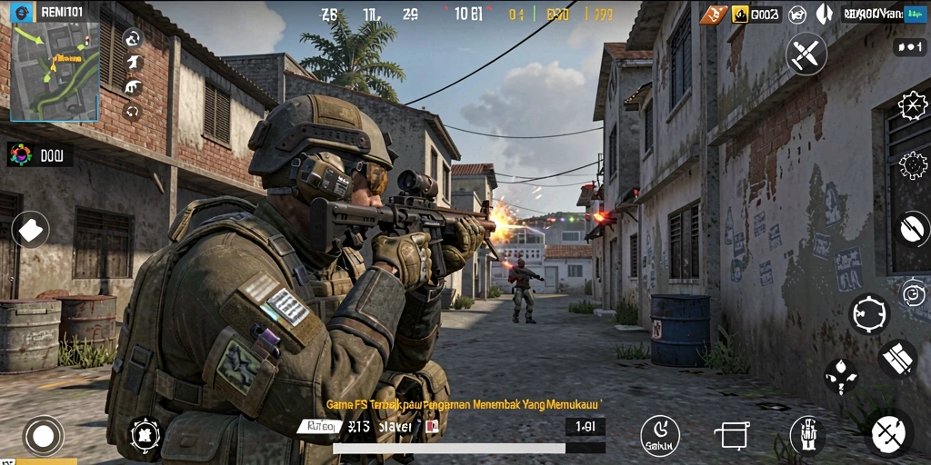 Gameplay intens dengan aksi menembak yang seru.