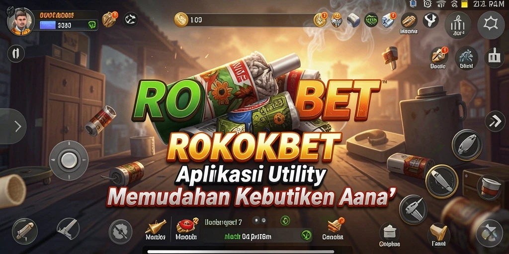Tampilan antarmuka ROKOKBET dengan fitur-fitur Utility terbaru.