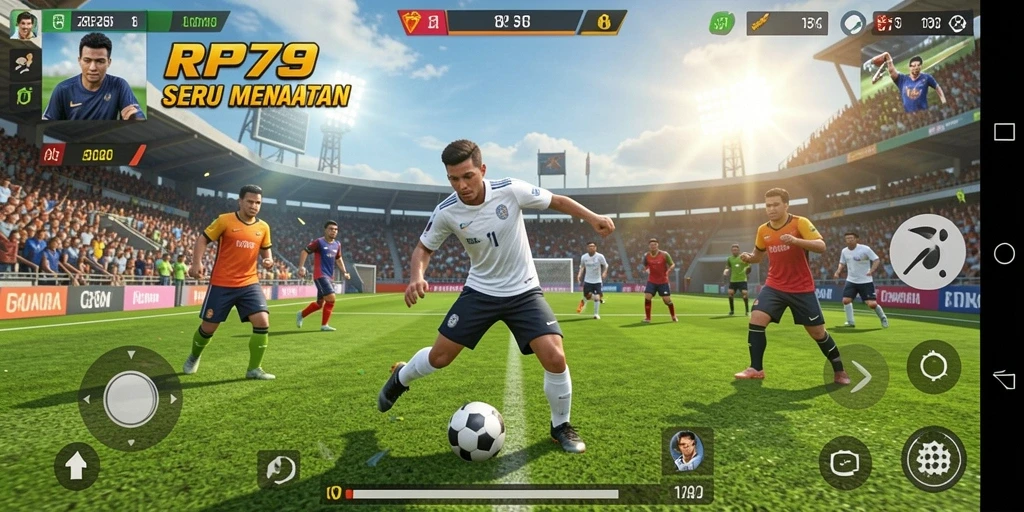 Screenshot gameplay RP79 menampilkan aksi olahraga yang seru.