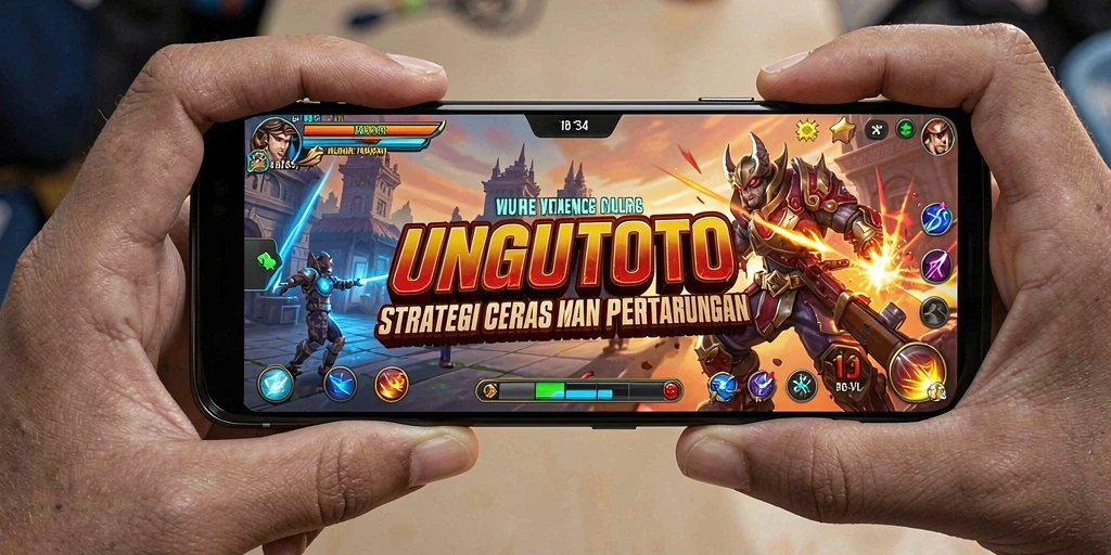 Screenshot gameplay UNGUTOTO yang menunjukkan pertempuran strategi mendebarkan.
